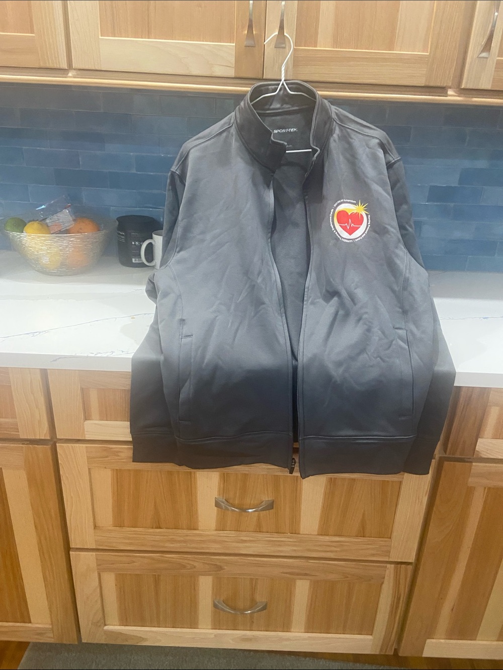 Sport-Tek Black Lightweight Full-Zip Jacket with Heart Patch